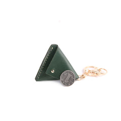 Cute Leather Womens Small Triangular Change Wallet Coin Holder Change Holder for Women