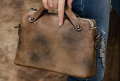 Handmade Leather crossbody purse shoulder bag for women leather clutch