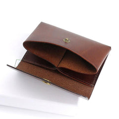 Leather Mens Front Pocket Wallet Small Wallet Card Wallet Change Wallets for Men