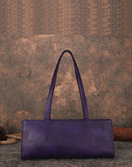 Handmade Leather Womens Vintage Baguette Bag Best - Open View