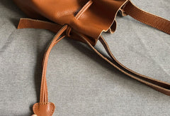 Genuine Leather Bucket Bag Shoulder Bag For Women Leather Crossbody Bag - EverHandmade
