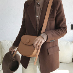 Cute Leather Red Brown Womens Saddle Purse Saddle Shoulder Bag for Women