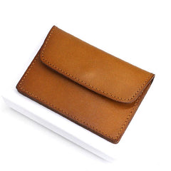 Leather Mens Card Wallet Front Pocket Wallet Small Slim Wallets Change Wallets for Men