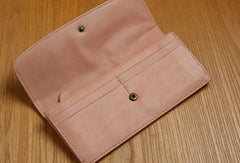 Leather Cute Womens Long Slim Wallet Bifold Long Wallet Clutch For Women
