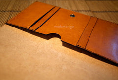Handmade Genuine leather clutch travel wallet passport wallet purse long wallet women - EverHandmade