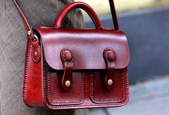 Handmade handbag satchel purse leather crossbody bag shoulder bag women