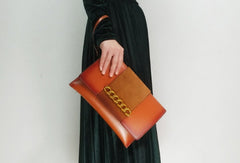 Genuine Leather Clutch Bag Purse Shoulder Bag for Women Leather Crossbody Bag - EverHandmade