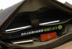 Vintage Leather Messenger Bag Briefcase Handbag Shoulder Bag For Men