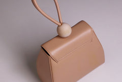 Genuine leather clutch handbag beige clutch purse Wristlet bag women