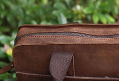 Genuine Leather Mens Cool Messenger Bag iPad Bag Chest Bag Bike Bag Cycling Evelope Cluth Bag For Men - EverHandmade