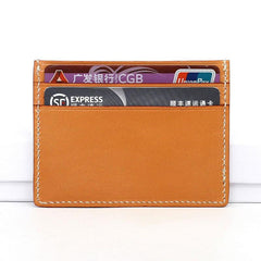 Leather Mens Card Wallet Card Holder Front Pocket Wallet Small Slim Wallet for Men