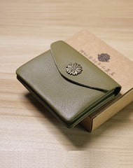 Slim Women Wine Sunflower Leather Card Wallet Minimalist Envelope Card Holder Wallet Coin Wallet For Women