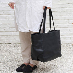 Black LEATHER Large WOMENs Tote Bag Work Tote Purses FOR WOMEN
