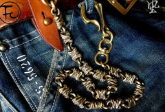 Brass biker trucker dragon hook wallet Chain for chain wallets biker wallet trucker wallet