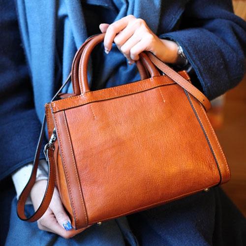 Brown Leather Satchel Purse Women's Satchel Handbags - Annie Jewel