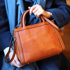 Brown Leather Satchel Purse Women's Satchel Handbags - Annie Jewel