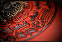 Handmade Leather Tibetan Mens Biker Chain Wallet Cool Leather Wallet Long Chain Wallet for Men