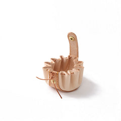 Cute Leather Womens Small Beige Change Wallet Coin Holder Change Holder for Women