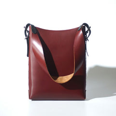 Handmade Leather Shoulder Tote Purse With Matching Wallet for Women