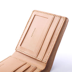 Handmade Cool Leather Womens Mens Bifold Small Wallets billfold Wallet for Men