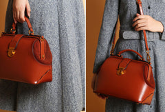 Handmade Leather handbag doctor bag shoulder bag for women leather bag - EverHandmade