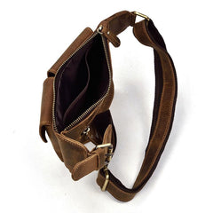 TRENDY LEATHER MENS FANNY PACK FOR MEN BUMBAG Vintage WAIST BAG for Men