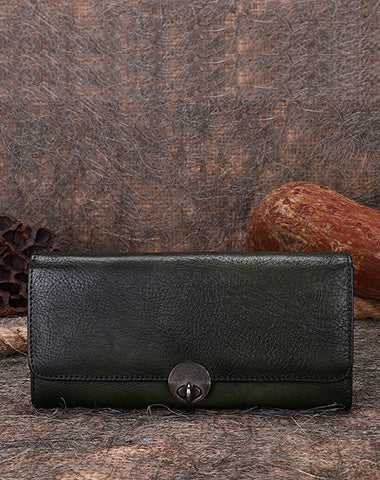 Brown Classic womens Leather Flip Long Wallet Phone Wallet Clutch Wallet for Lad FDS01601017