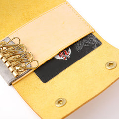 Handmade Cute LEATHER Womens Small Card Key Wallet Leather Key Wallet FOR Women