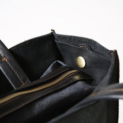 Handmade Leather Mens Tote Bag Cool Tote Bag Handbag Shoulder Bag for men