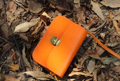 Handmade Leather Round Bag Crossbody Bag Shoulder Bag Purse for Women Leather Bag - EverHandmade