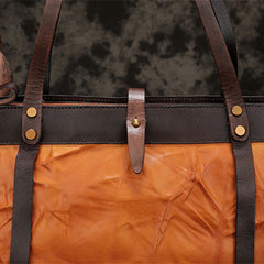 Vintage Brown Large Leather Tote Bag Shopper Bag Big Tote Purses For Women