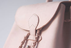 Handmade leather purse backpack beige bag shoulder bag satchel bag purse women - EverHandmade