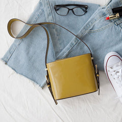 Cute Leather Womens Stylish Bucket Shoulder Bag Barrel Crossbody Purse for Women