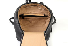 Handmade Leather backpack bag shoulder bag black women leather purse