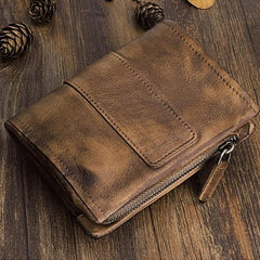 Handmade Mens Chain Biker Wallet Cool billfold Leather Wallet Men Small Wallet for Men