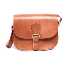Women's Satchel Purse Brown Leather Satchel Purse - Annie Jewel