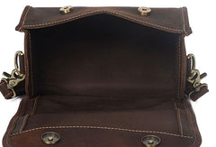 Vintage Leather Saddle Messenger Bag Mens Side Bag Postman Bag For Men