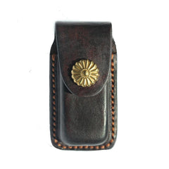 Cool Handmade Leather Mens Dunhill Lighter Case Lighter Holder with Belt Loop For Men