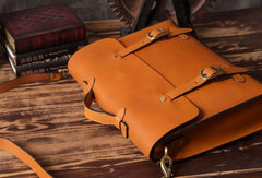 Handmade leather mens Briefcase business Briefcase Shoulder Bag Laptop Briefcase - EverHandmade