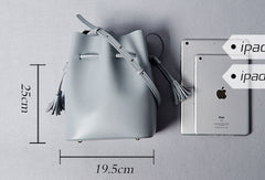 Genuine Leather bucket bag shoulder bag for women leather crossbody bag - EverHandmade