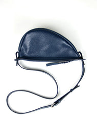 Cute Blue Leather Womens Sling Bag Shoulder Bag Crossbody Saddle Bag for Women