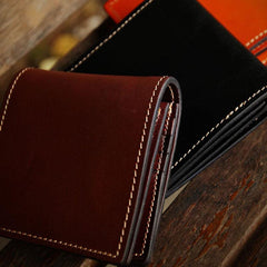 Handmade Leather Mens billfold Wallet Cool Slim Wallet Biker Wallet for Men