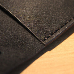 Black LEATHER Womens Bifold Long Wallet Leather Long Wallet FOR Women
