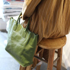Green Womens Shopper Bag Tote Bag Purse Leather Tote Purse - Annie Jewel