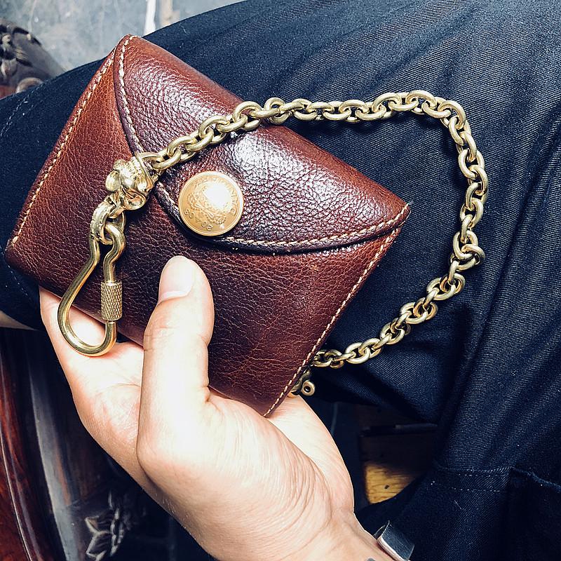 Badass Brass Copper Skull Mens Pants Chain Biker Wallet Chain 18‘â€?jeans chain jean chain For Men