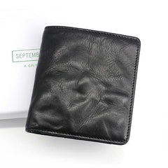 Leather Mens Front Pocket Wallet Small Wallet Slim Wallet billfold Card Wallet for Men