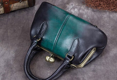 Genuine Leather Handbag Vintage Bag Shoulder Bag Crossbody Bag Clutch Purse For Women - EverHandmade