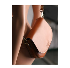 Cute White LEATHER Flip Side Bag Handmade WOMEN Saddle Phone Crossbody BAG Purse FOR WOMEN