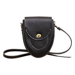 Cute LEATHER Saddle Side Bag WOMEN SHOULDER BAG Crossbody Saddle Purse FOR WOMEN