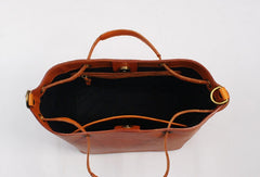 Handmade Leather Tote Purse Bucket Bag Handbag Shoulder Bag Large for Women Leather Shopper Bag - EverHandmade
